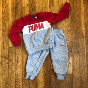 Puma sweat suit 18m no stains